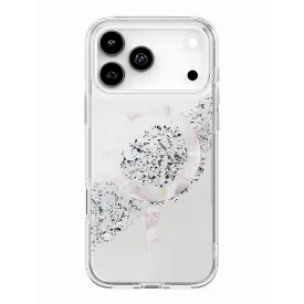 Чехол Uniq COEHL Resin Crystelle для iPhone 17 Pro Max, Sparkling Silver, серебристый